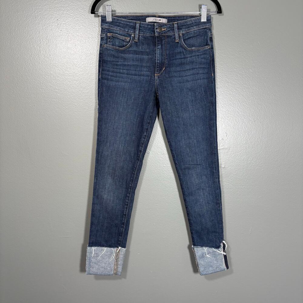 Joe's Women's Cuff Crop Midrise Medium Wash Carpi Jeans - Size 26 - Stretch Jean